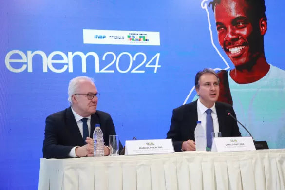 Camilo Santana, ministro da Educação, divulga os números do Enem 2024. Luis Fortes/MEC