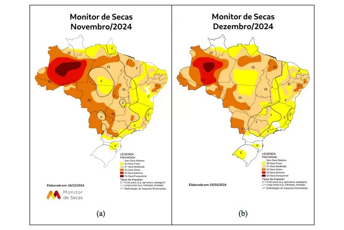 Simepar e monitor nacional apontam redução da seca na região Norte do Paraná