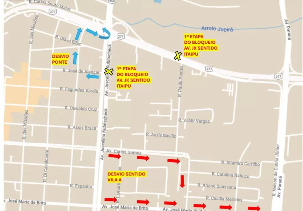 Orientação aos motoristas - fase 1.