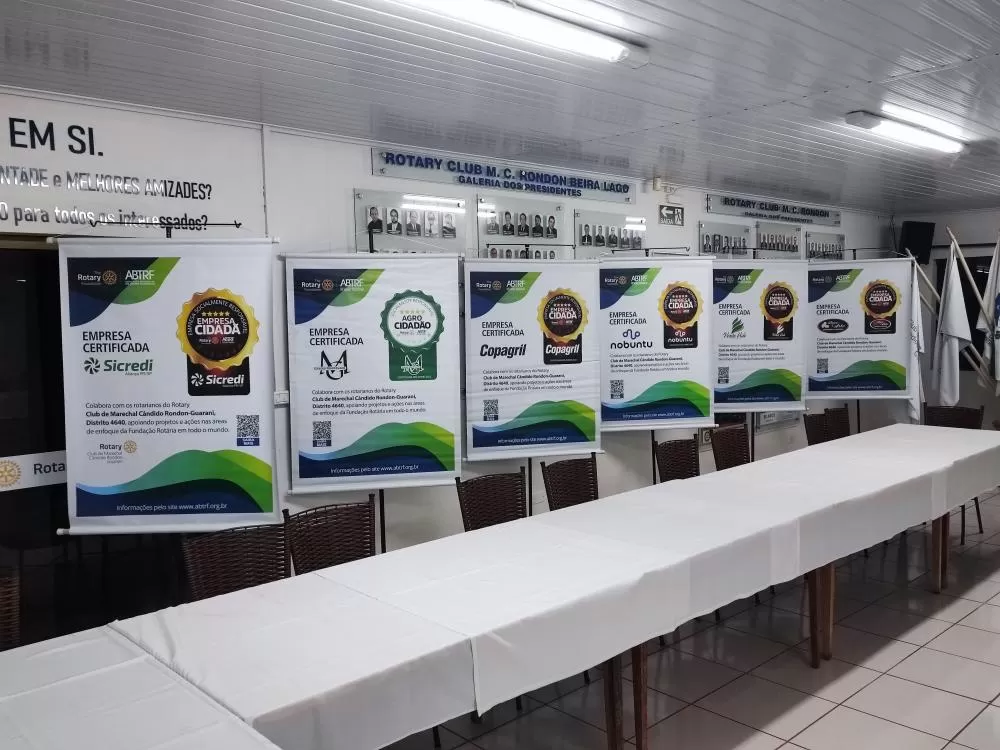 Rotary Club de Marechal Cândido Rondon -Guarani reconhece cinco Empresas como Empresas Cidadãs e uma como Agro Cidadã