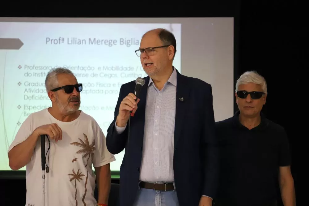 Workshop com cegos inicia ações do Estado para concurso de bengalas tecnológicas Foto: SEI-PR