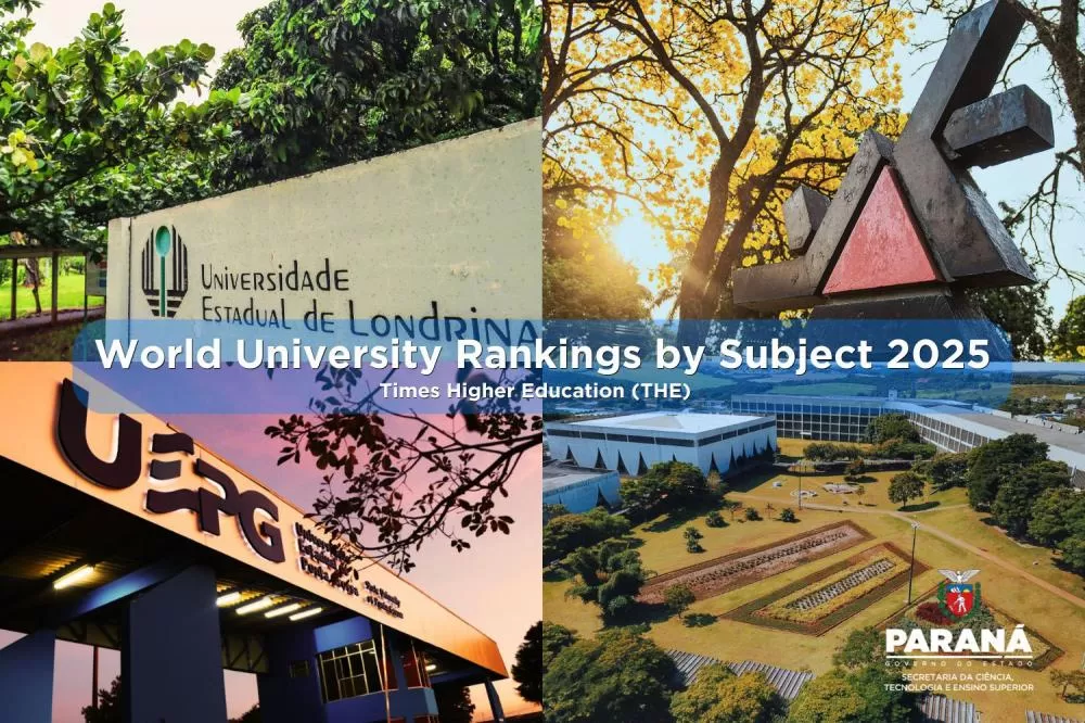 UEL, UEM, UEPG e Unioeste começam 2025 com reconhecimento global em oito áreas acadêmicas Foto: SETI-PR