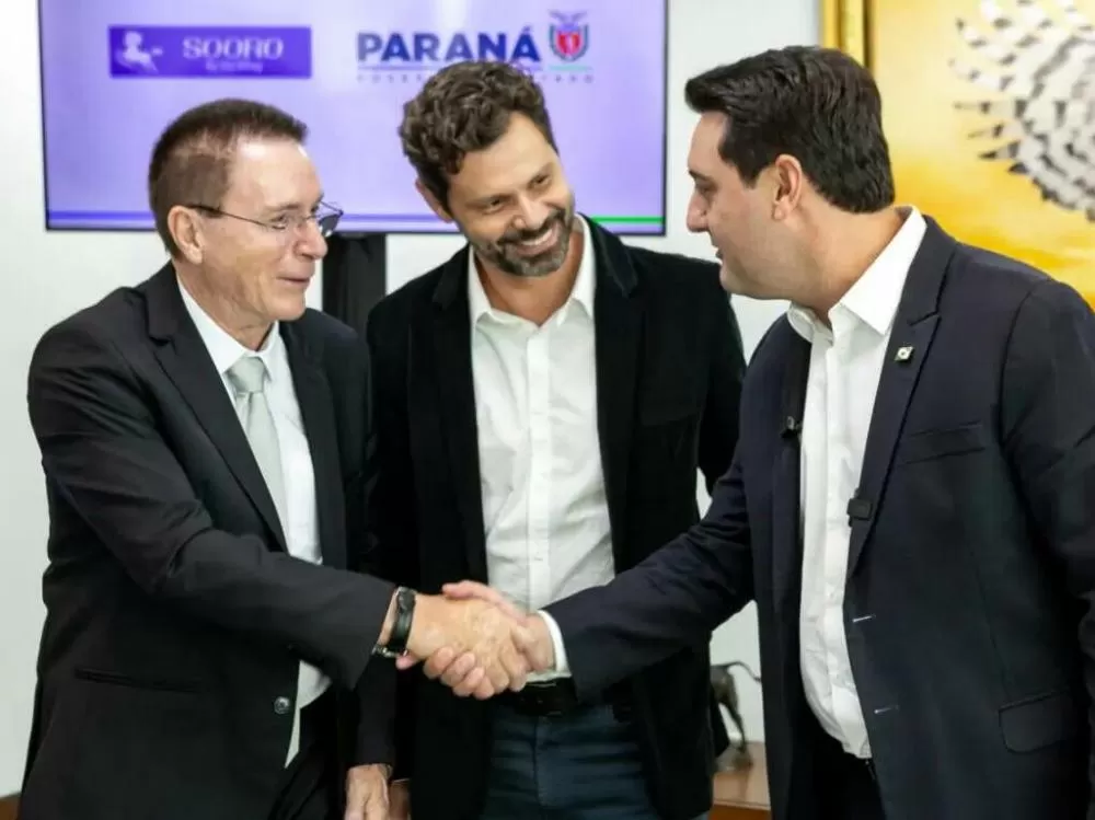 Prefeito Pedron e Representantes da Sooro Renner Nutrição S/A apresentam futuros investimentos ao governador Carlos Massa Ratinho Junior. Foto: Roberto Dziura Jr/AEN Da assessoria/TM