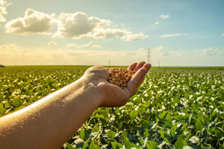 Na soja, a estimativa é de uma produção de 166 milhões de toneladas, um aumento de 12,4% em relação à safra passada - Foto: Mailson Pignata/Getty Images