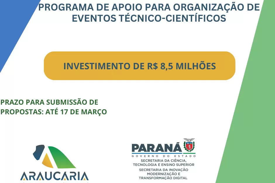 Estado destinará R$ 8,5 milhões para eventos técnico-científicos; primeiro edital já foi publicado Foto: Fundação Araucária