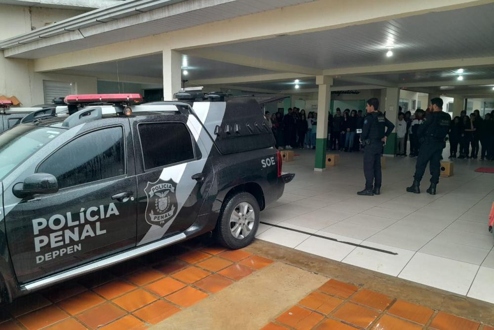 Deppen de Foz do Iguaçu promove palestra sobre prevenção às drogas Foto: Polícia Penal do Paraná