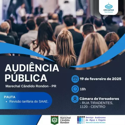 SAAE promove audiência pública para debater revisão tarifária