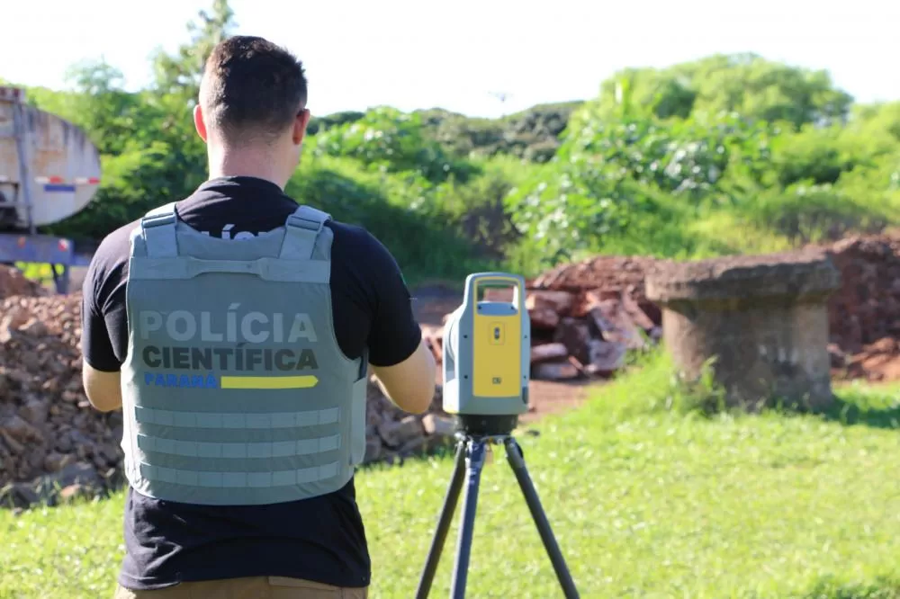 Novos scanners da Polícia Científica apontam posição exata de evidências criminais Foto: Polícia Científica do Paraná-PCP