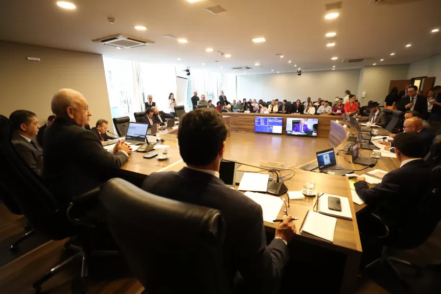 Reunião ocorreu no início da tarde desta terça-feira (11), no Auditório Legislativo.Créditos:Orlando Kissner/Alep