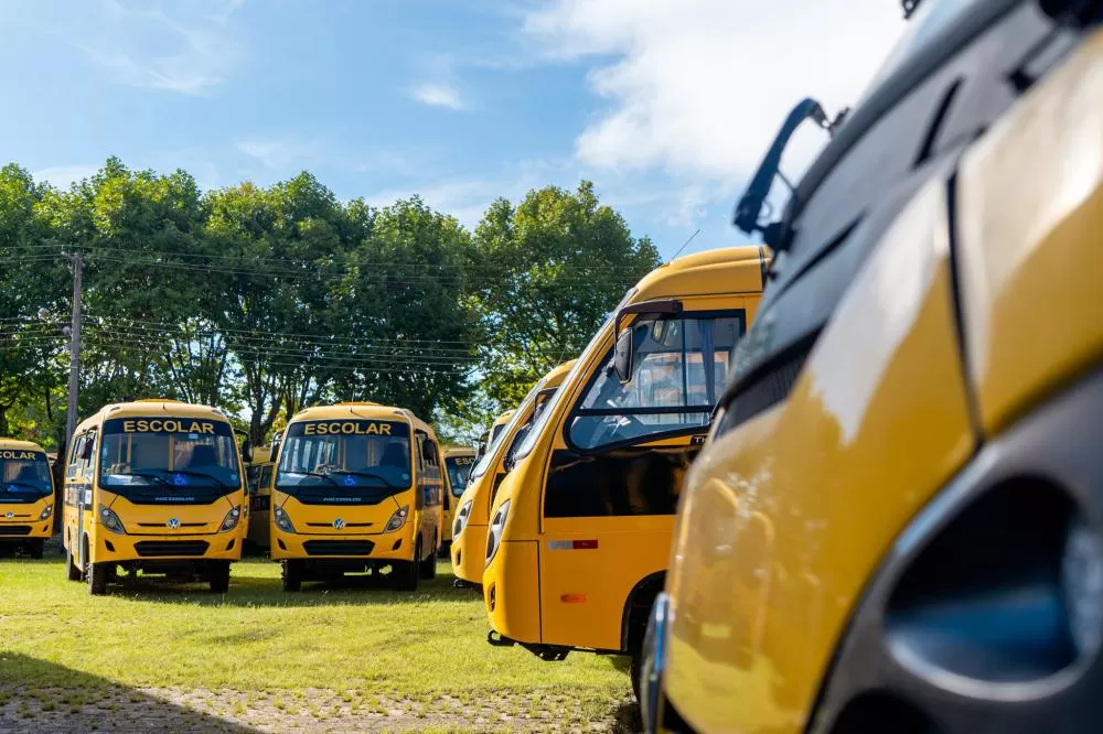 Educação: Nova frota de ônibus escolares beneficiará meio milhão de estudantes de 86 municípios Foto: SEED-PR