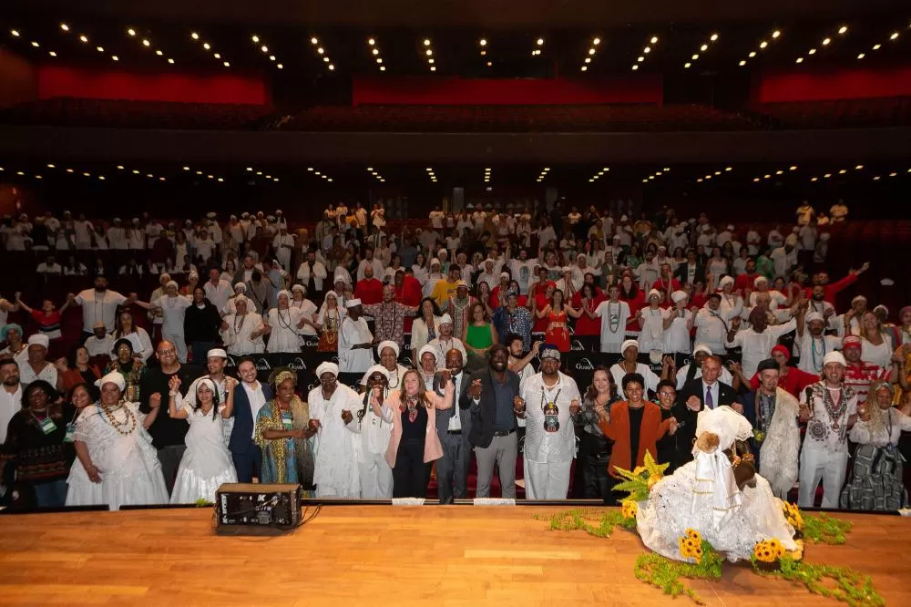 Curitiba, 21 de março de 2025 - 1º Seminário Estadual de Políticas Públicas de Combate ao Racismo – Respeito e Reconhecimento dos Povos de Terreiro e Religião de Matriz Africana, no Teatro Guaíra. Foto: Roberto Dziura Jr/AEN