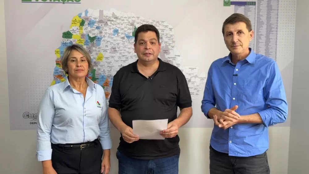 Gugu Bueno, 1º secretário da Alep Genésio Pegoraro, presidente do Cemic Vera Aparecida Anger Costa, gerente administrativa do Cemic