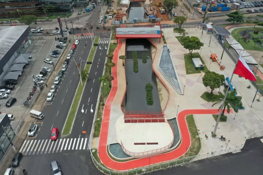 Estrutura da Nova Doca já em conclusão. Foto: Eduardo Viali/Itaipu Binacional