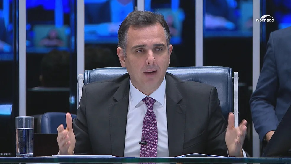 Presidente do Senado, Rodrigo Pacheco (Foto: TV Senado/Reprodução)