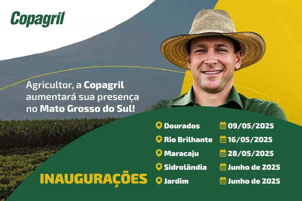 Copagril inicia nesta semana série de 5 inaugurações no Mato Grosso do Sul
