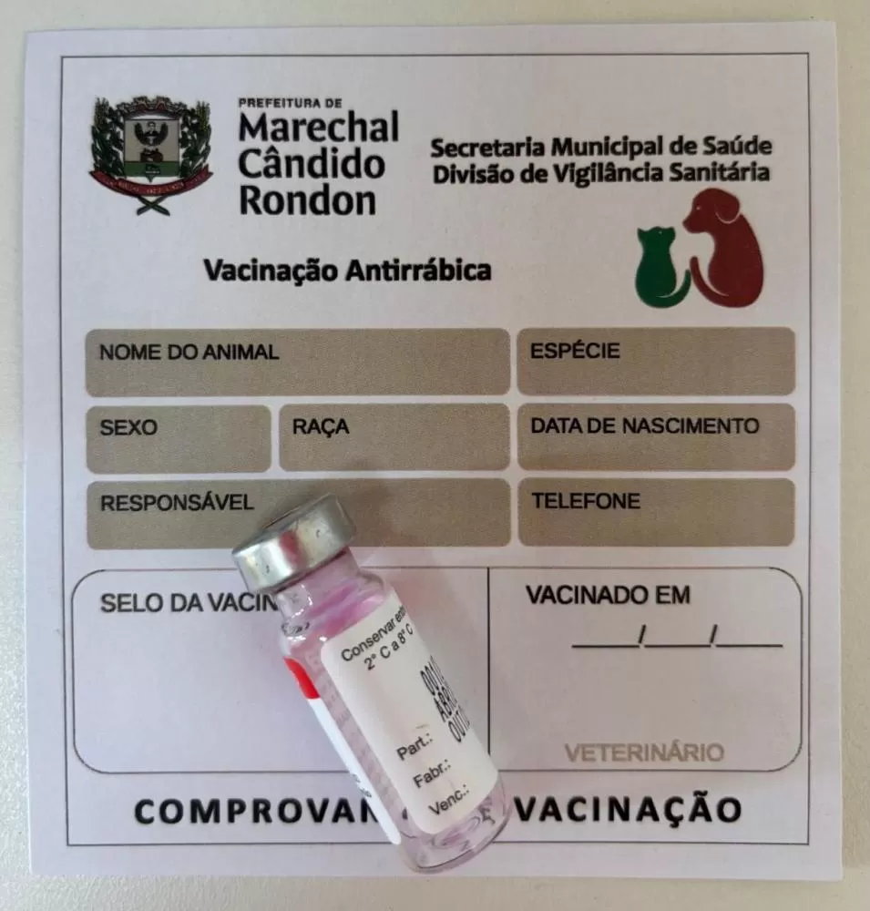 Marechal Cândido Rondon intensifica vacinação contra a raiva em cães e gatos
