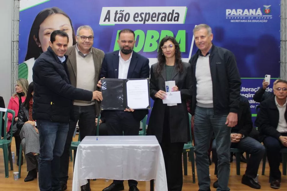 Governo do Estado oficializa Dobra de Padrão em evento no oeste do estado Foto: NRE Toledo/Seed-PR