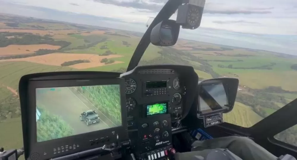 Com apoio de helicóptero, Polícia Militar apreende 700 quilos de maconha no Oeste Foto: Sesp