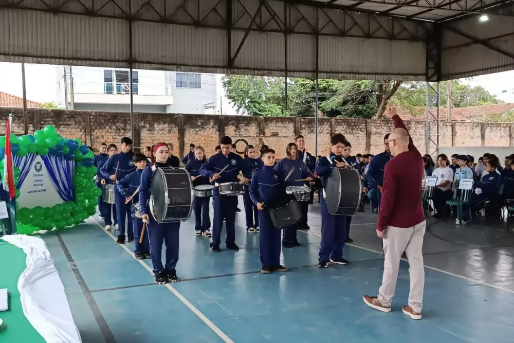 Fanfarra de colégio de Telêmaco Borba impulsiona frequência escolar e disciplina Foto: Arquivo pessoal