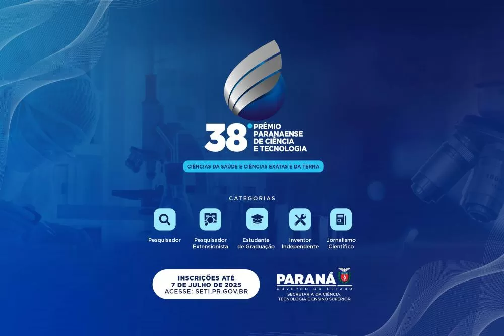 Inscrições para o 38º Prêmio Paranaense de Ciência e Tecnologia estão perto do fim Foto: SETI-PR