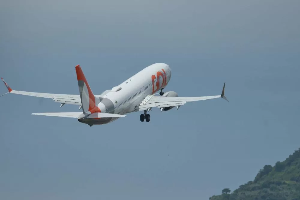 Rio de Janeiro (RJ), Negócios, Aviação- Vôo inaugoral do 737-MAX, pela GOL Linhas Aéreas. Pouso e decolagem no Aeroporto Santos Dumont (SDU). Em 14?02?2021. Foto: Wagner Assis/Cedro Photos Foto: Divulgação GOL