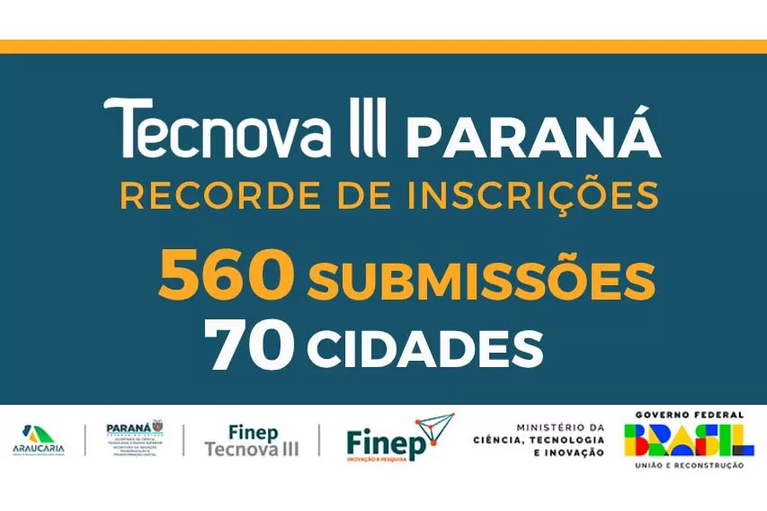 R$ 30 milhões para inovação tecnológica: edital bate recorde e vai apoiar 560 projetos Foto: Fundação Araucária