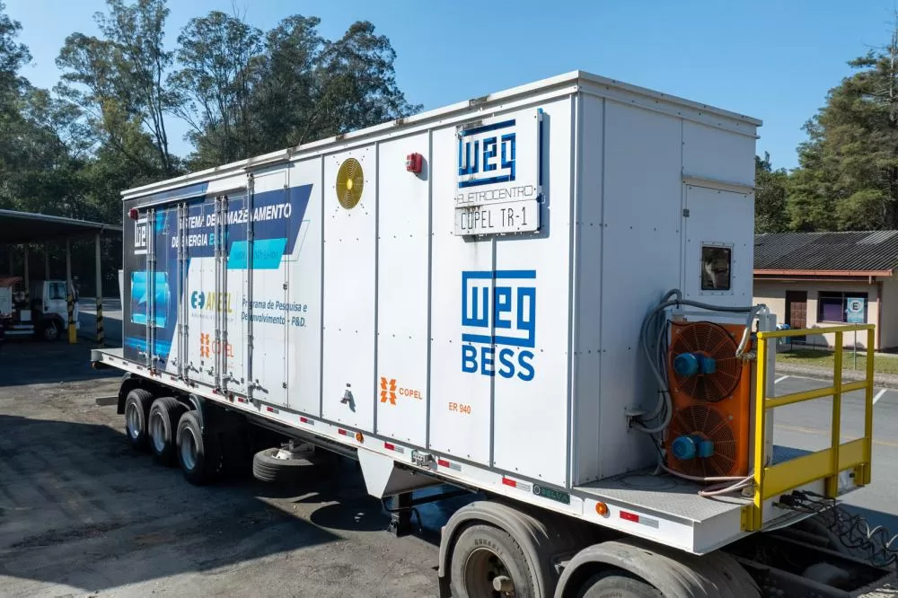 Bateria móvel da Copel reforça estrutura energética regional de Palmital Foto: JP Gomes/Copel