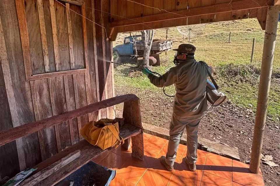 Vigilância ativa e integração entre Estado e municípios fortalecem combate à doença de Chagas no Paraná Vigilância e integração entre Estado e municípios fortalecem combate à doença de Chagas Foto: 11ª Regional de Saúde / Sesa-Pr