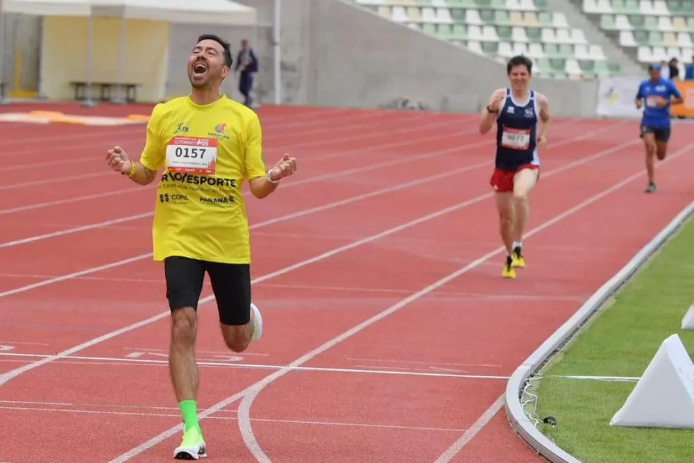 Paranaense conquista três medalhas em jogos mundiais de atletas transplantados Foto: Ramon Lima Atleta TX - mundial DRESDEN (Divulgação)