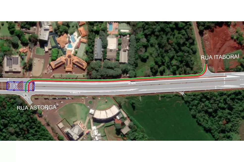 Duplicação da Rodovia das Cataratas em Foz do Iguaçu terá novo desvio a partir de quinta Foto: DER-PR