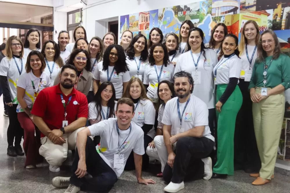 Nutricionistas das regiões de Curitiba e Região Metropolitana e Sul/Serra da Esperança reunidos para a formação. Foto: Marcos Ribeiro Nami/Vídeo UP-Itaipu Parquetec