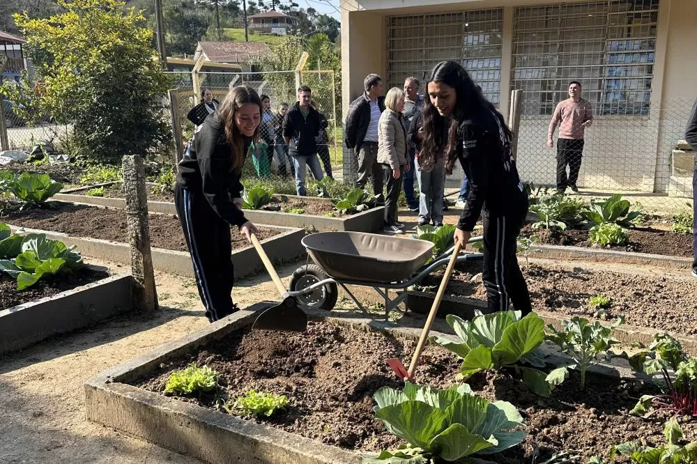Horta Colégio Estadual do Campo Professor Aloisio Foto: Karina Audrey/Fundepar