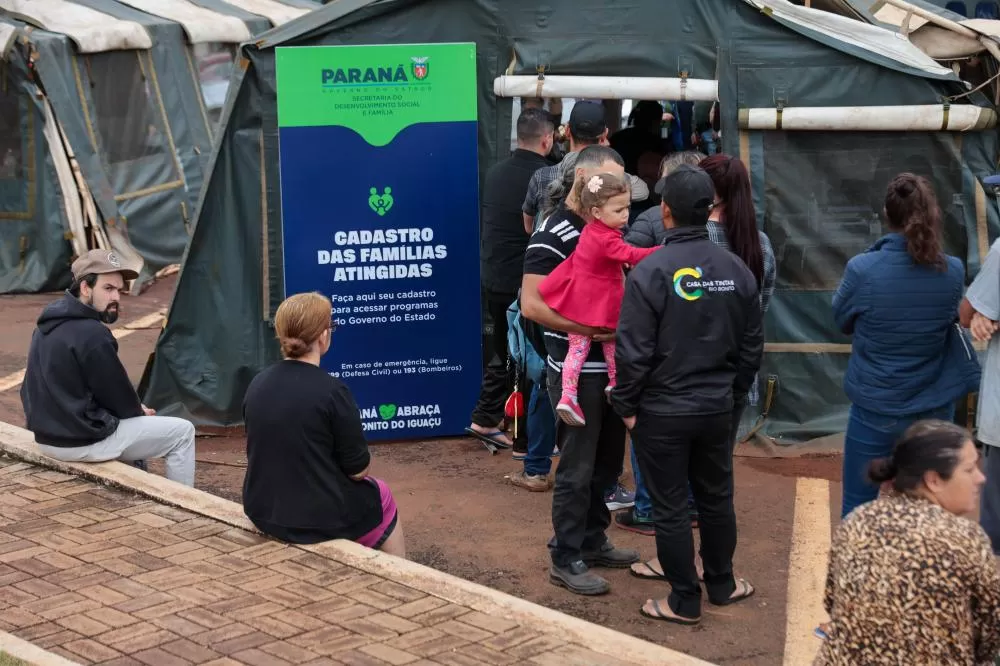 Estado inicia pagamentos do auxílio de R$ 1 mil para moradores de Rio Bonito do Iguaçu Foto: Geraldo Bubniak/AEN