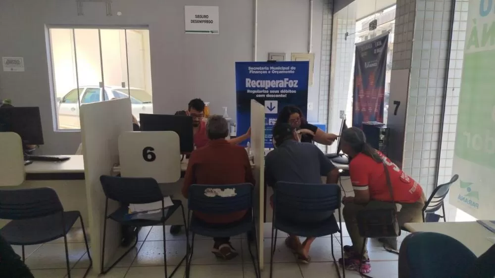 Com agendamento antecipado, contribuintes podem aderir ao Programa RecuperaFoz na Agência do Trabalhador