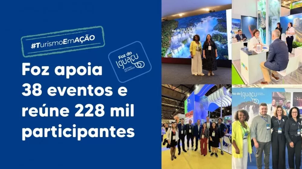 Foz do Iguaçu conquista o terceiro lugar entre os destinos brasileiros que mais recebem eventos internacionais