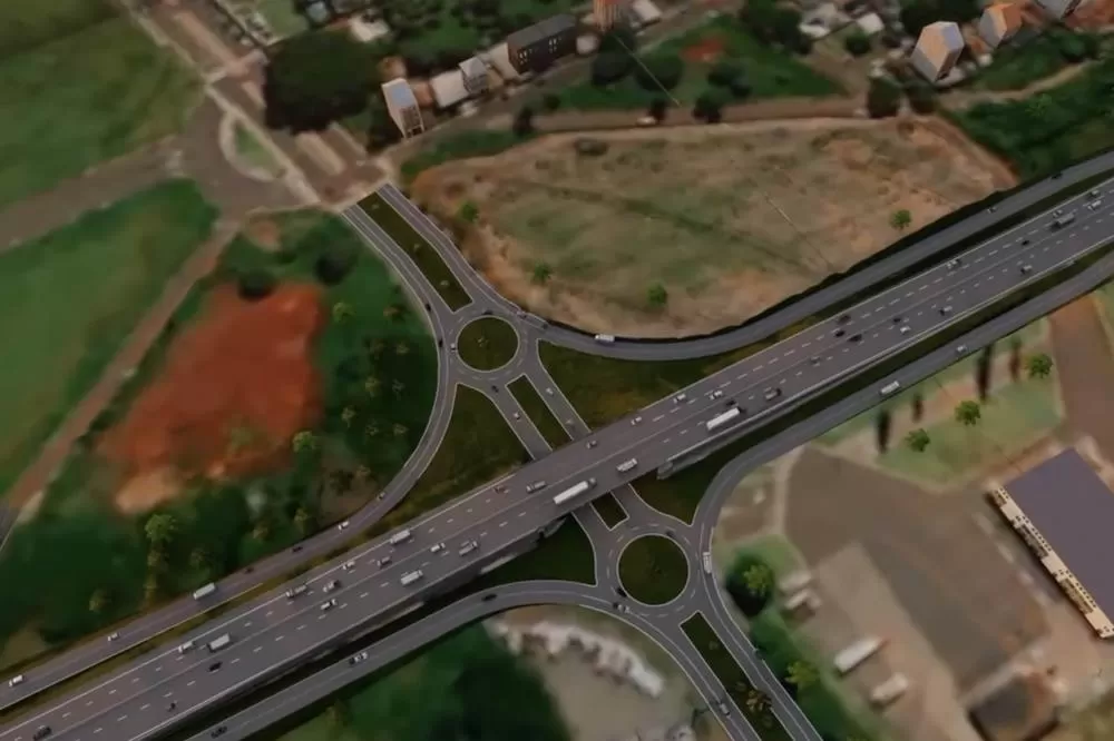 Projeto do contorno sul de Naringá. Foto: DER