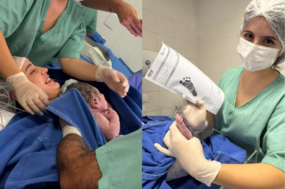 Hospital Regional de Telêmaco Borba registra primeiro parto com a implantação de serviço obstétrico Foto: SESA