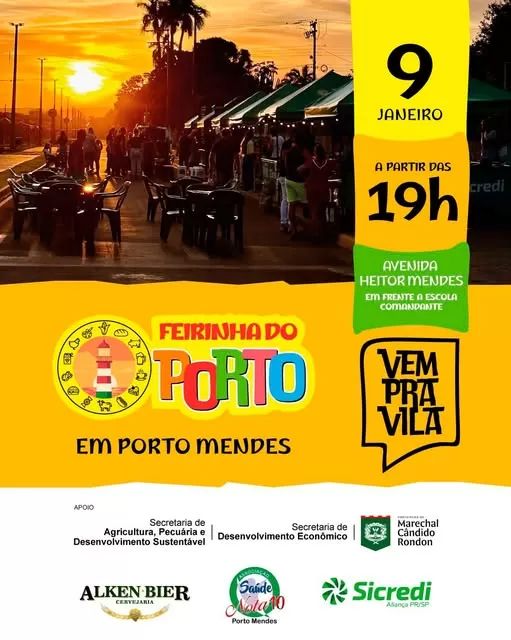 Porto Mendes terá feirinha na sexta-feira