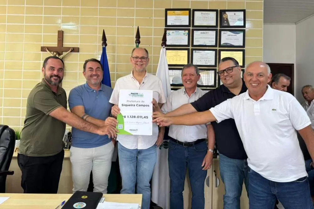 Pacto pela Inovação: Estado entrega R$ 3,8 milhões a três municípios do Norte Pioneiro Foto: Gabriel Pires/SEIA