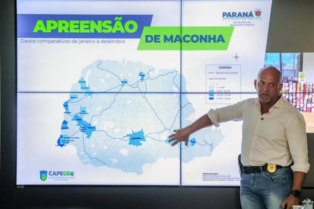 Paraná apreende 1,5 tonelada de drogas por dia em 2025 e tira R$ 2 bilhões do tráfico