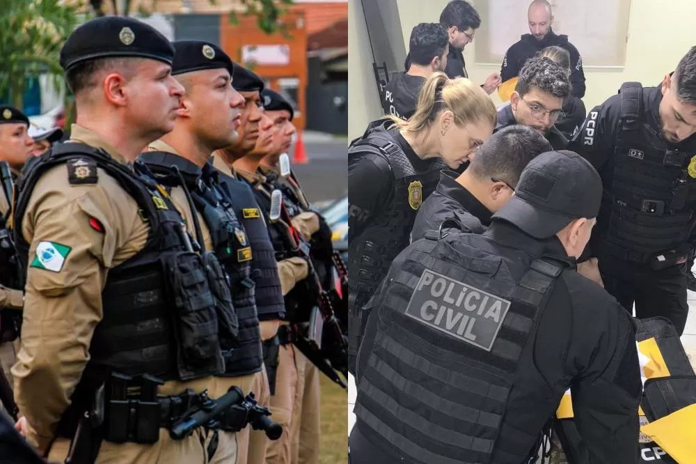 Paraná prevê convocar 5,6 mil profissionais da segurança pública em 2026 Foto: SESP e PCPR