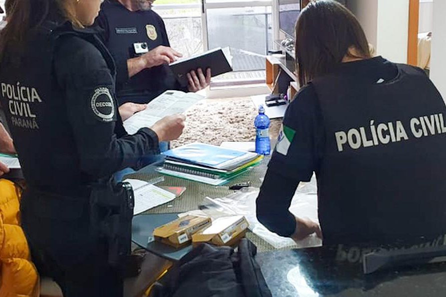 PCPR faz operação contra organização criminosa envolvida em extorsões e agiotagem Foto: PCPR