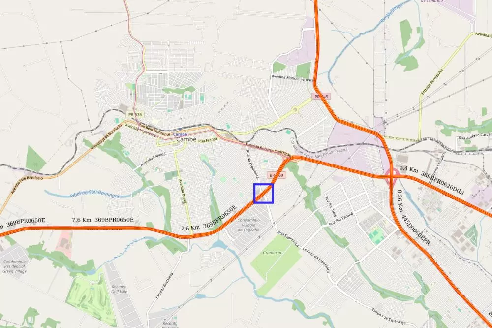 Trevo da Esperança em Cambé (mapa) Foto: DER