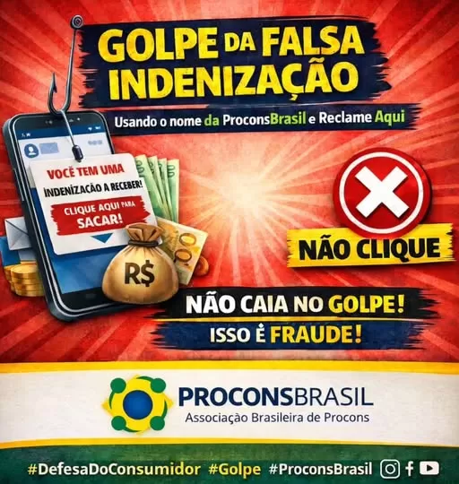 PROCON alerta consumidores sobre golpe envolvendo falsa indenização