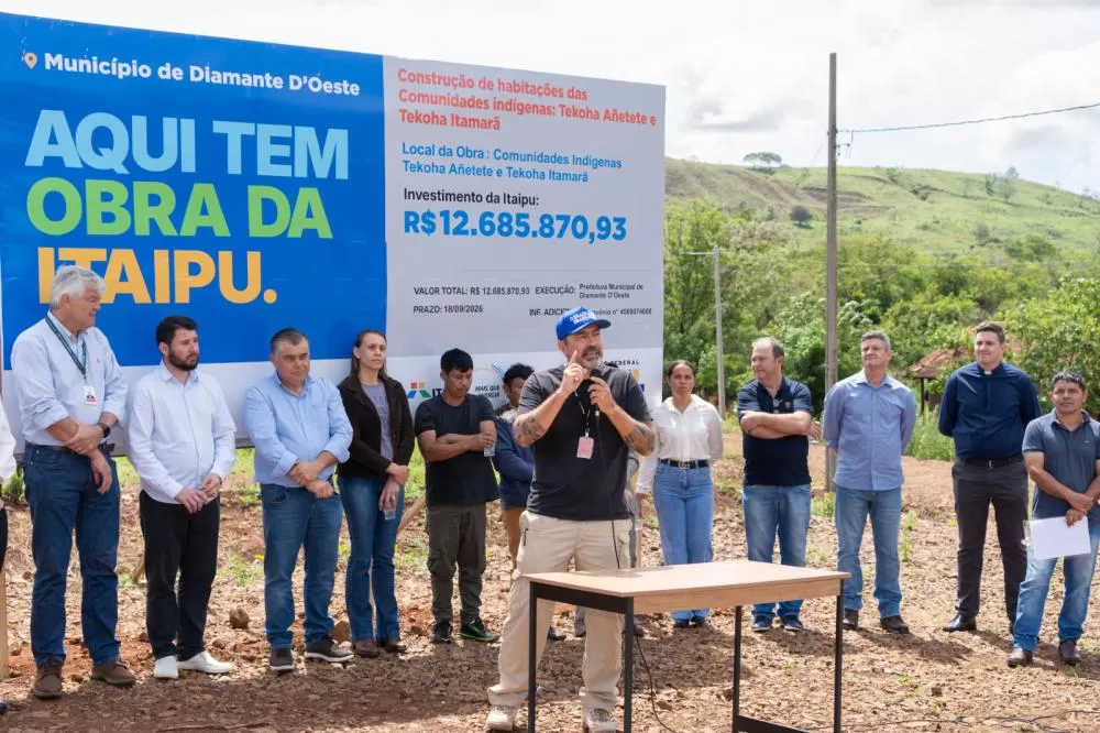 Itaipu investe na construção de casas nas aldeias Tekoha Añetete e Tekoha Itamarã, em Diamante D'Oeste. Foto: Sara Cheida/Itaipu Binacional