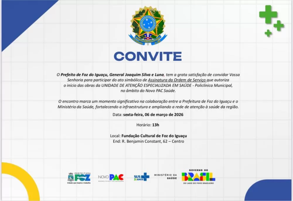 Assinatura da Ordem de Serviço para construção da Policlínica Municipal