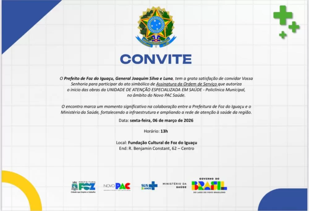 Assinatura da Ordem de Serviço para construção da Policlínica Municipal