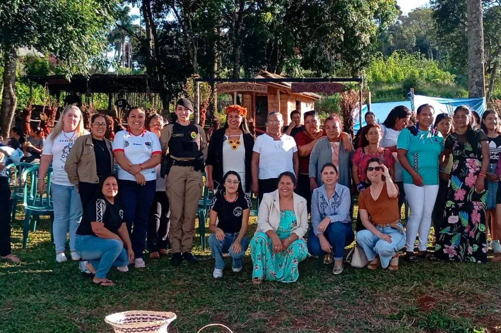 Programa Mulher Segura leva ações de conscientização a aldeias indígenas no Paraná Foto: PMPR