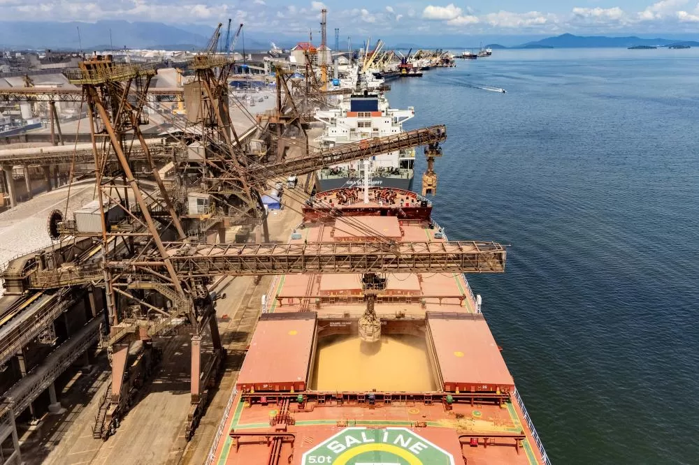 Sugestão matéria | Exportações de soja e carnes sustentam movimentação nos portos paranaenses no 1º bimestre Foto: Claudio Neves/Portos do Paraná