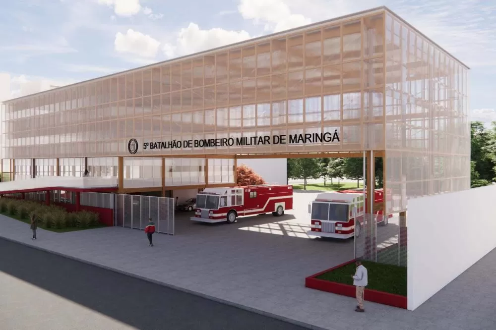 Estado entrega anteprojeto de reforma e ampliação do batalhão dos Bombeiros em Maringá Foto: SEPL